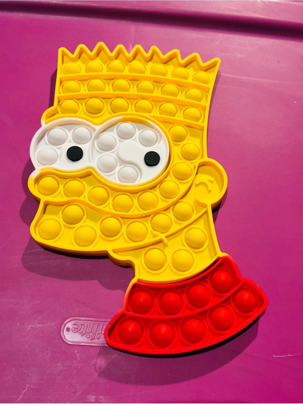 Jumbo Bart Simpson Pop it. Fidget toy